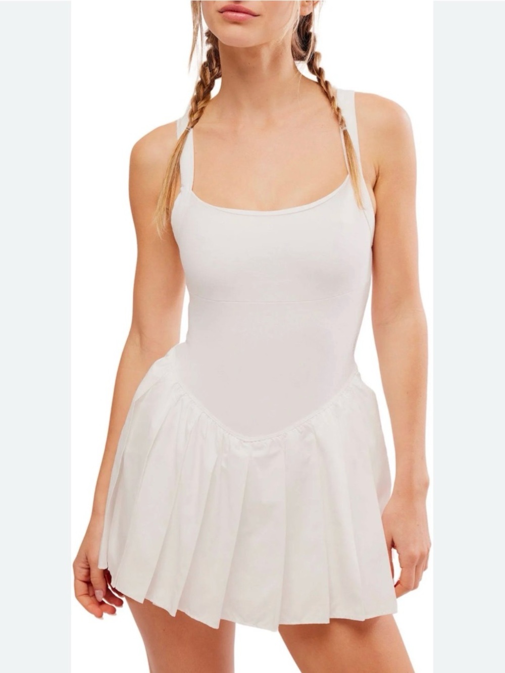 Free People White Swing of Things Skortsie